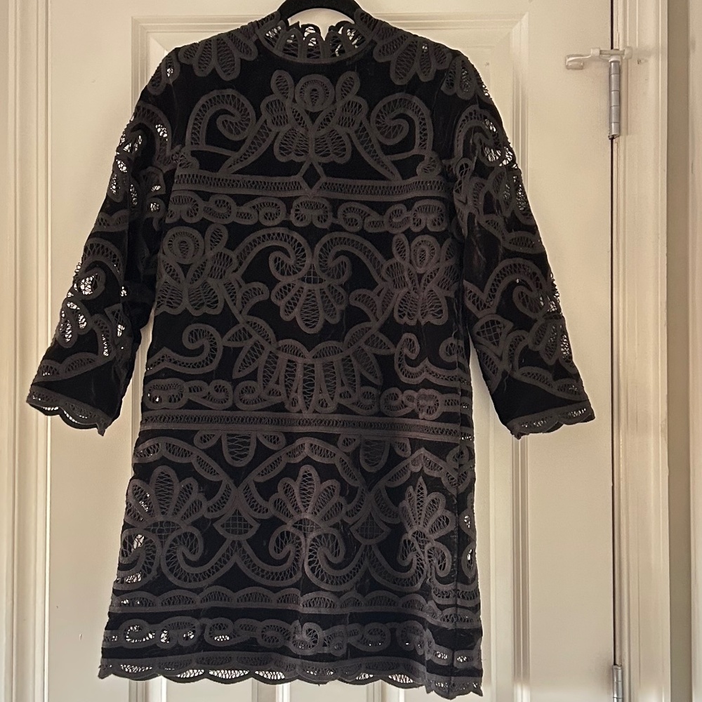 Tuckernuck Velvet Battenburg Lace Mod Ellie Dress (Size 0) - Picture 5 of 6